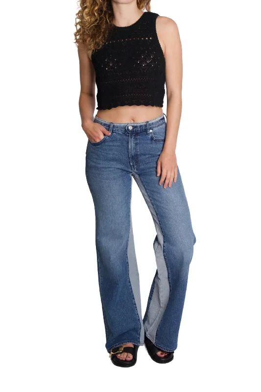 Women’s tapered pants for a polished look -Virgo Wide Leg Jeans In Champlain