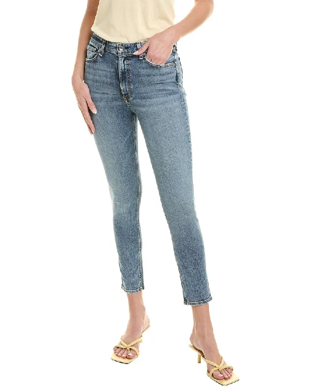 Women’s white pants for fresh summer looks -rag & bone Nina High-Rise Norwalk Ankle Skinny Jean