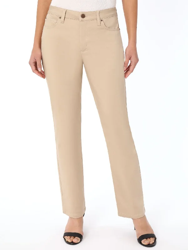 Women’s skinny jeans for everyday comfort -Lexington Straight Leg Jeans, Jones Khaki