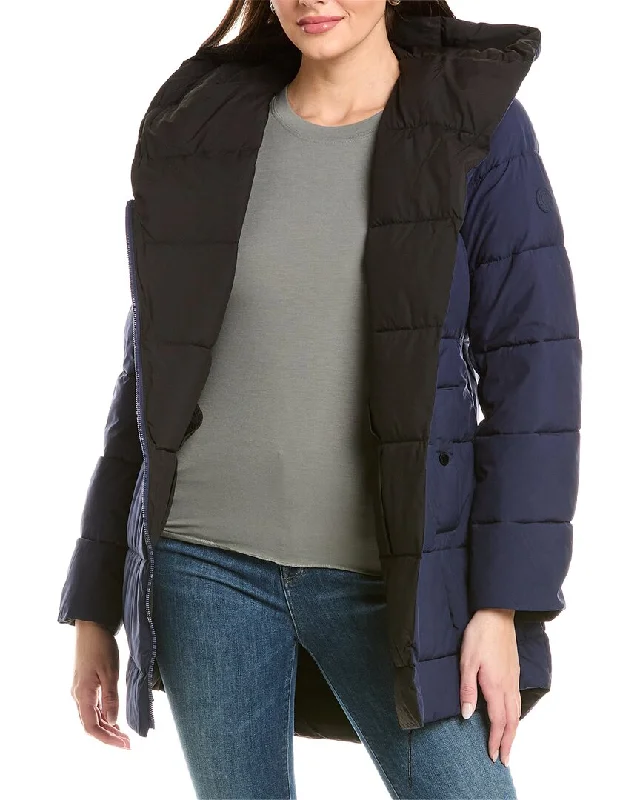 Women’s zip-front coats for easy access -French Connection Puffer Coat