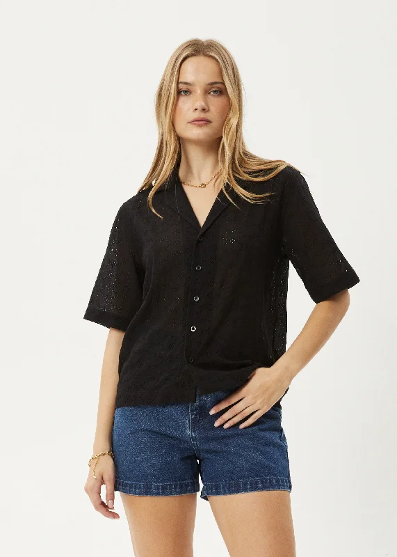 Stylish women’s tops for night out -AFENDS Womens Marlow - Shirt - Black