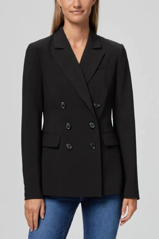 Women’s oversized wool coats for cozy winter -Malbec Blazer In Black