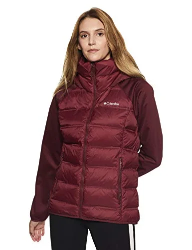 Women’s cropped coats for modern style -Columbia Womens Explorer Falls Hybrid Ja-Rich Wine Jacket