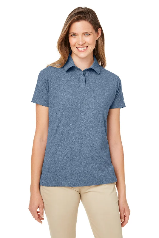 Women’s basic tops for versatile wardrobes -Nautica Womens Saltwater UPF 40+ Short Sleeve Polo Shirt - Faded Navy Blue