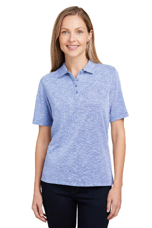 Women’s tops with crochet accents for bohemian vibes -Nautica Womens Sun Surfer Short Sleeve Polo Shirt - Vintage Mavi Blue