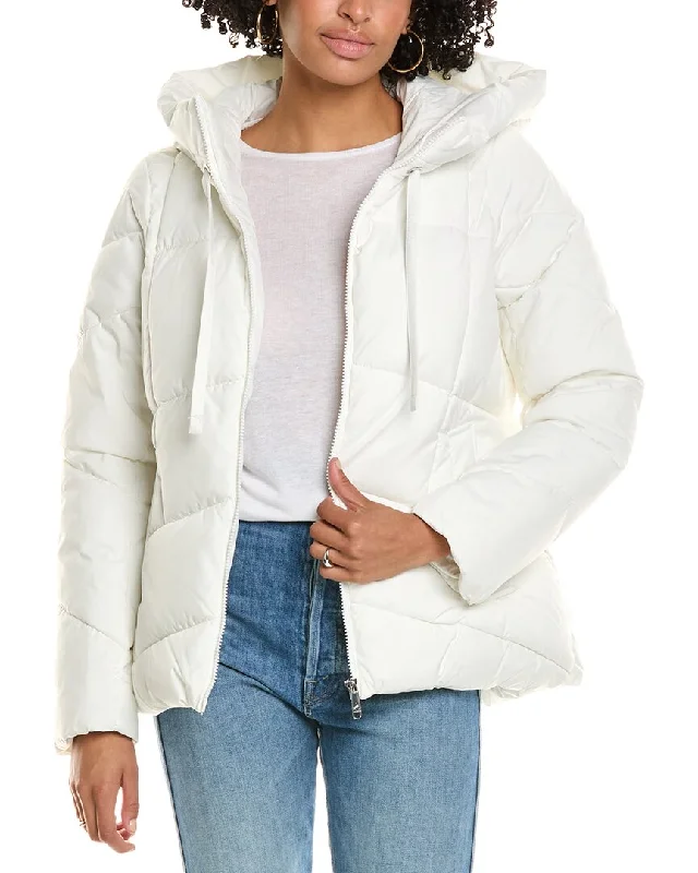 Women’s parka coats for snowboarding trips -Sam Edelman New Quilt Design Puffer Jacket