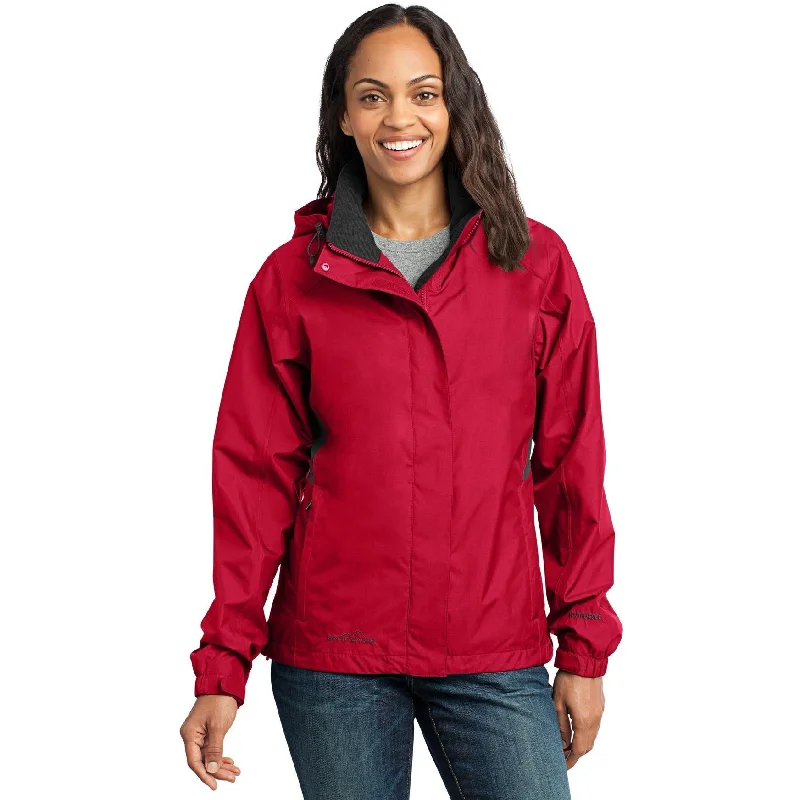 Women’s leather coats for chic look -CLOSEOUT - Eddie Bauer Ladies Rain Jacket