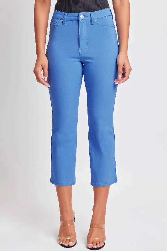 Women’s satin joggers for casual elegance -Missy High-Rise Hyperstretch Wide Leg Jeans In Blue Bay