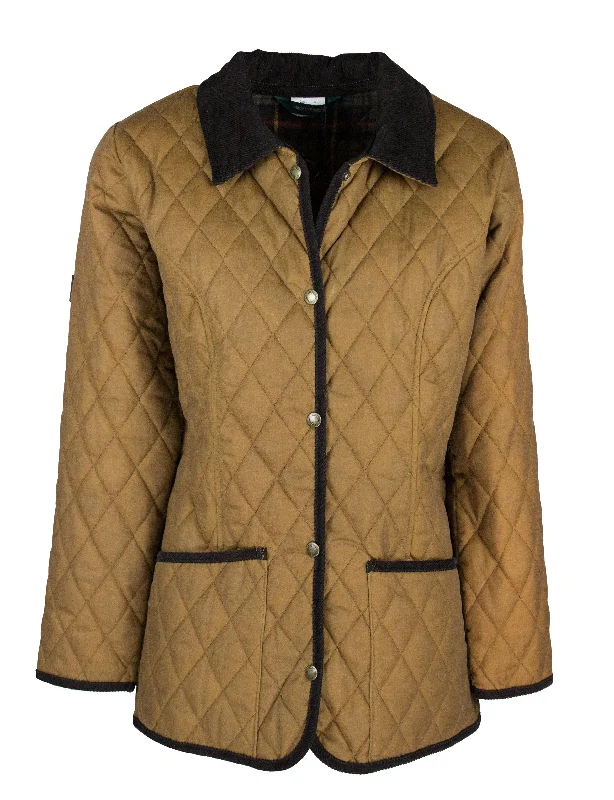 Women’s fur coats for ultimate warmth -CONW61 - Women's Highgate Quilted Wax Jacket