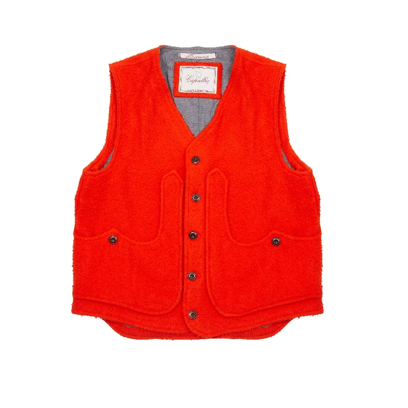 Women’s parkas for extreme cold weather -Capalbio Iconic Casentino Waistcoat in Orange