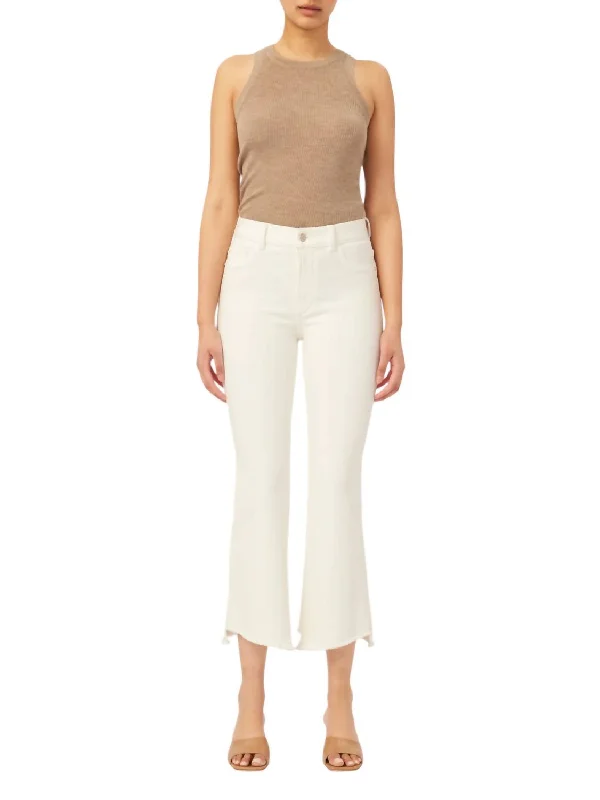 Women’s wide-leg trousers for elegant fit -Bridget Boot High Rise Instasculpt Crop Jean In White