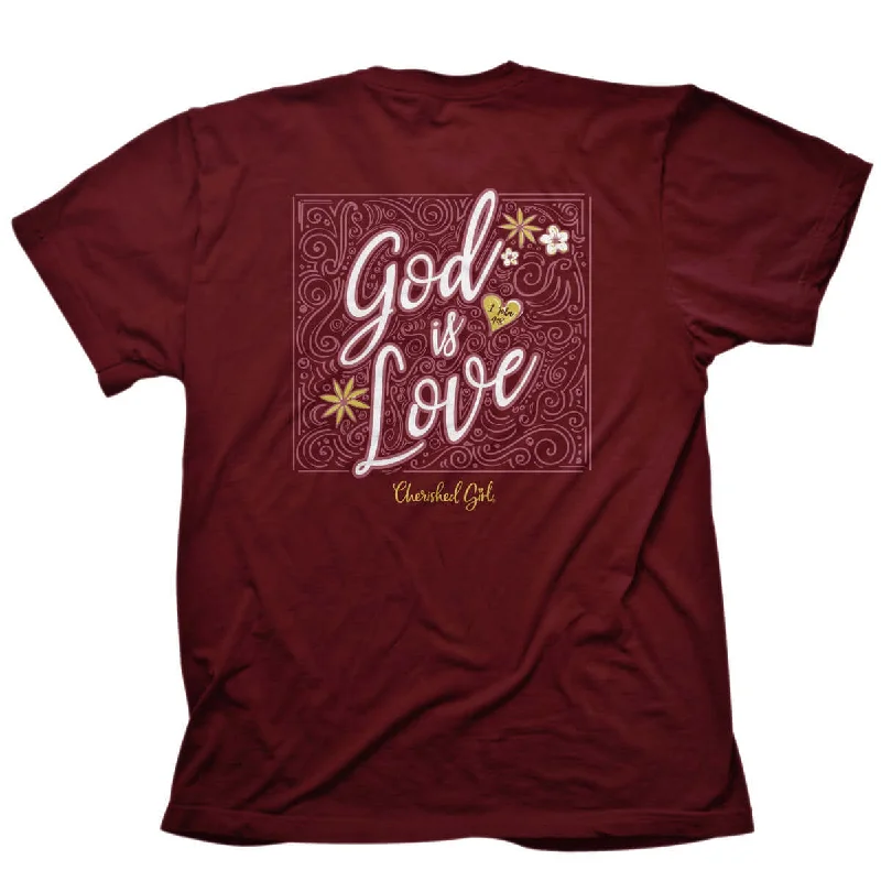 Feminine women’s tops with bow details -Cherished Girl® Women’s T-Shirt God Is Love™