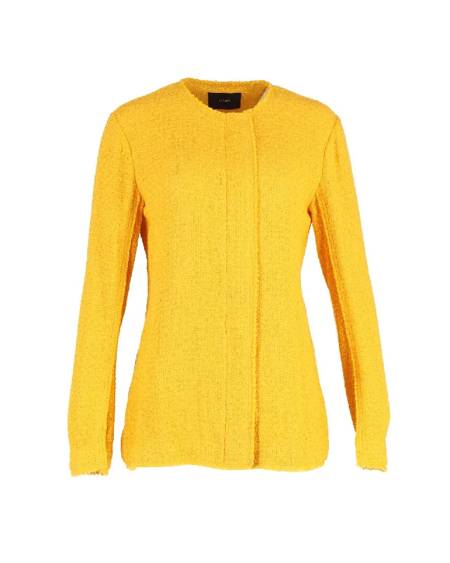 Women’s oversized wool coats for cozy winter -Joseph Jacket in Yellow Tweed