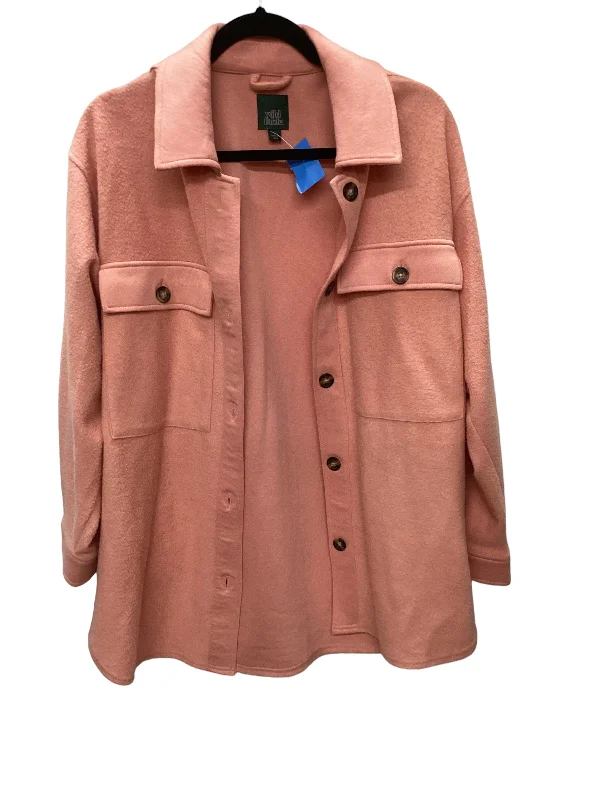 Women’s pleated trench coats for fashion-forward look -Jacket Shirt By Wild Fable