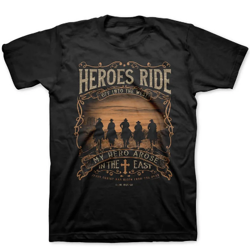 Women’s long-sleeve tops for layering under jackets -Kerusso Mens T-Shirt Heroes Ride