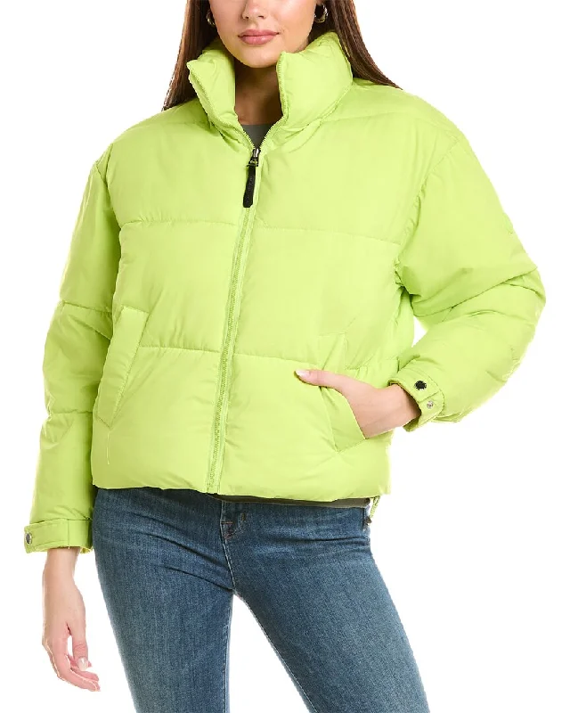 Women’s satin coats for glamorous looks -French Connection Puffer Jacket