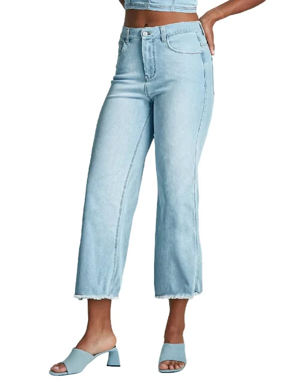 Women’s casual pants for weekend outings -Do It All Denim High-Rise Cropped Wide Leg Jean In Washed Indigo