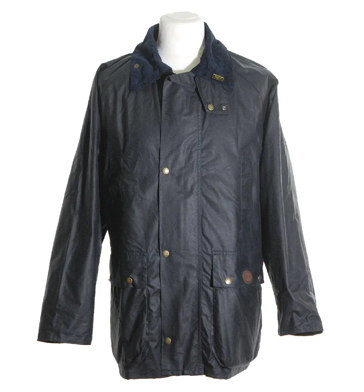 Women’s trench coats with plaid lining -W10 - Burley Wax Jacket (Vented) - NAVY