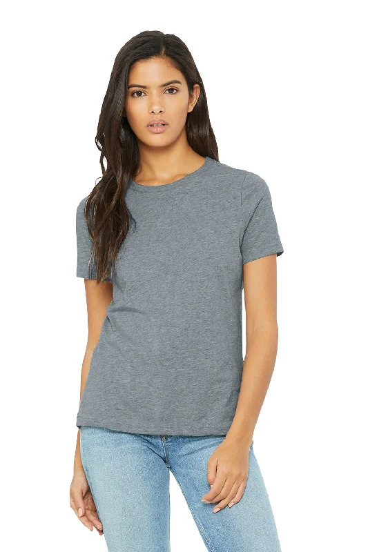 Elegant women’s tops for business meetings -Bella + Canvas Womens CVC Short Sleeve Crewneck T-Shirt - Heather Grey