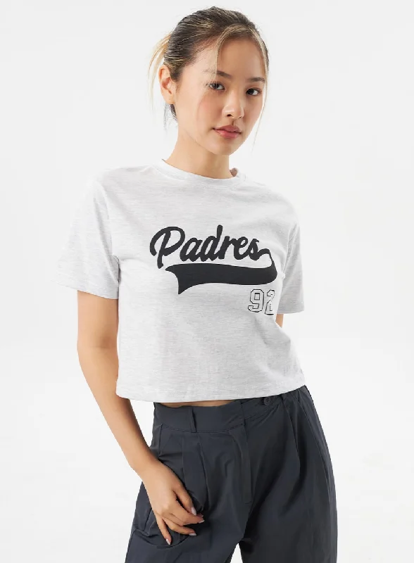 Women’s tops with unique sleeve designs -Padres Graphic Tee CU302