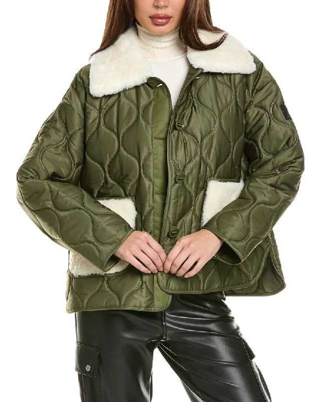 Women’s trench coats for rainy days -Mackage Kenzy Wool Shearling Jacket