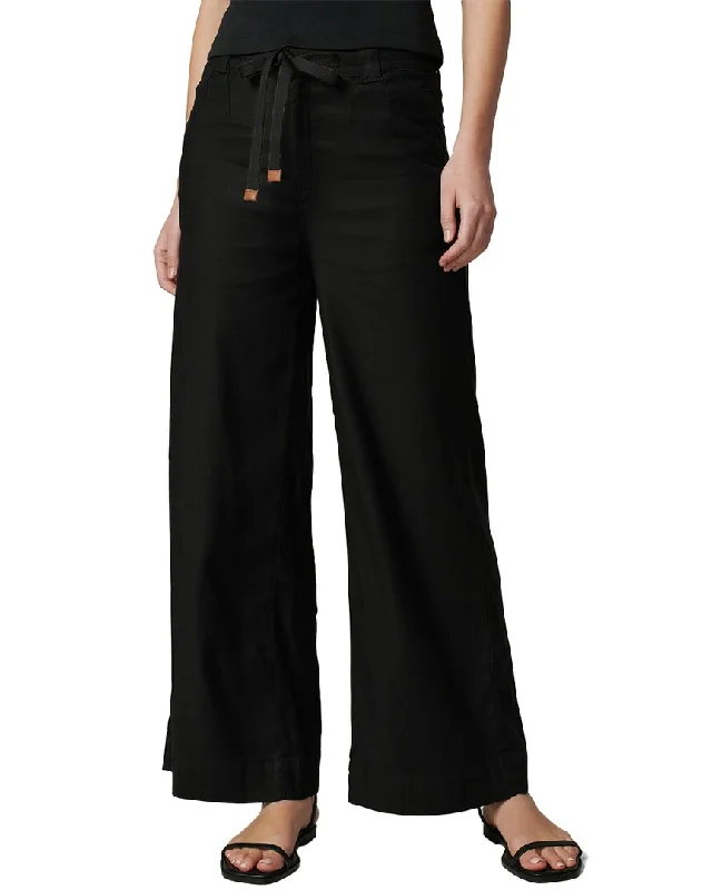 Women’s houndstooth pants for classic style -JOE'S Jeans The Addison Black Linen-Blend Pant