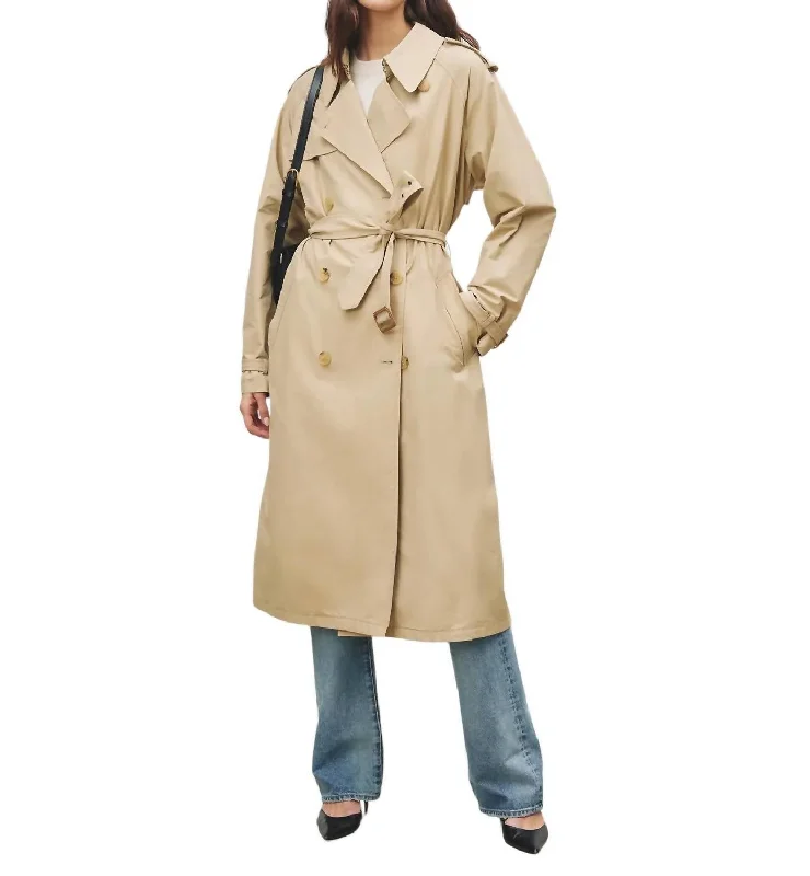 Women’s raincoats for spring showers -Tanner Trench Coat In Khaki