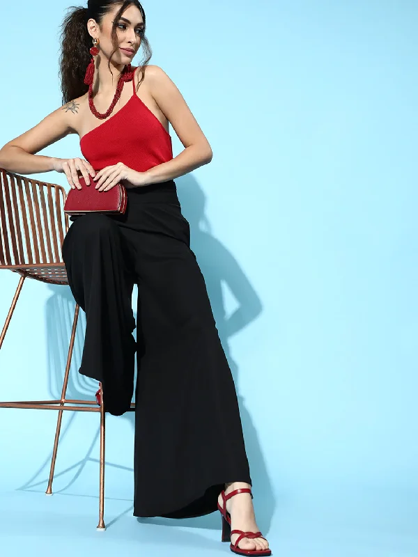 Women’s culottes for stylish summer looks -Black Wide Leg Pants