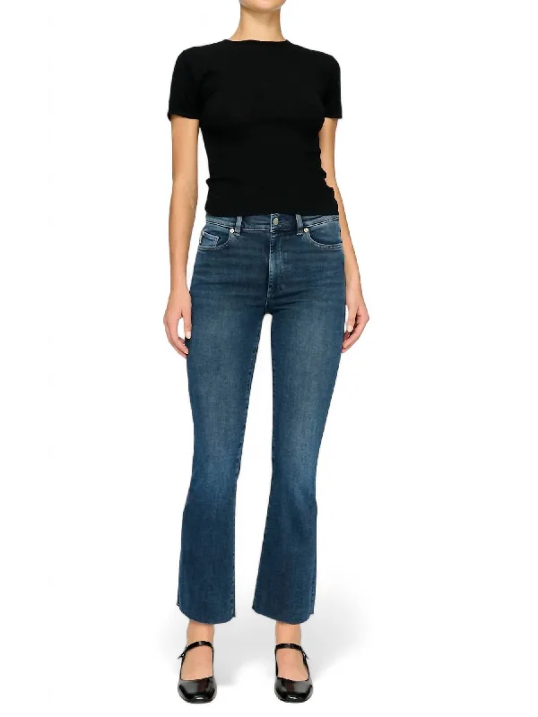 Women’s tuxedo pants for evening style -Bridget Boot High Rise Instasculpt Crop Jean In Seacliff