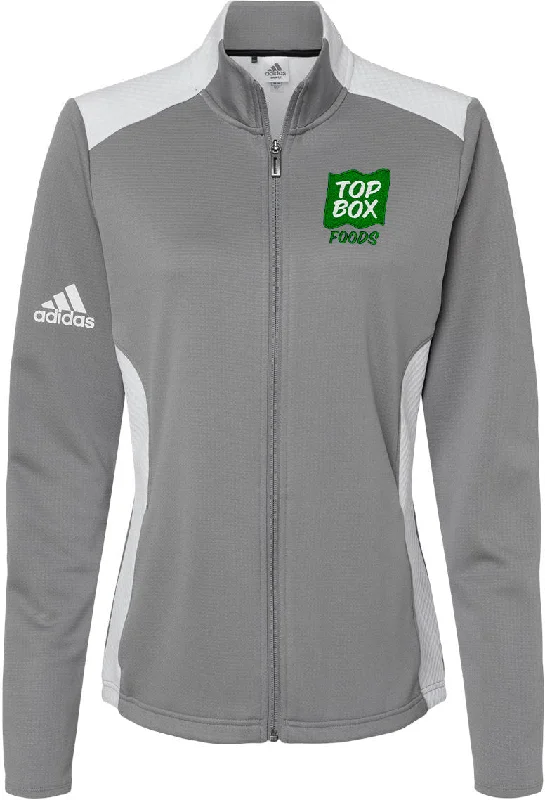 Women’s pleated coats for feminine silhouette -Adidas Ladies Textured Mixed Media Full-Zip Jacket