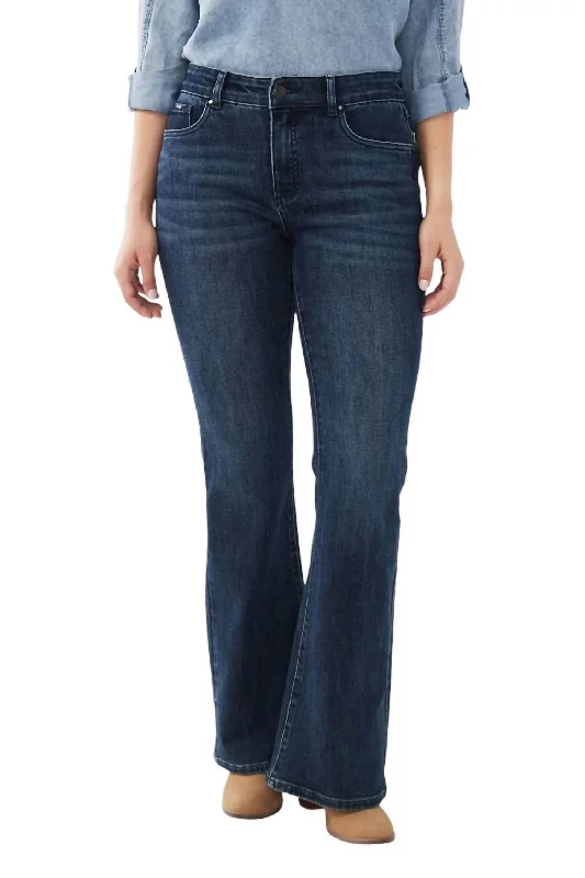 Women’s bootcut pants for flattering silhouette -Christina Flare Leg Jean In Dark Wash