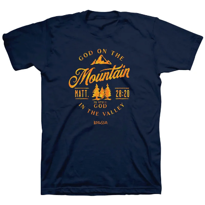 Women’s tops with asymmetrical cuts -Kerusso Christian T-Shirt God On The Mountain