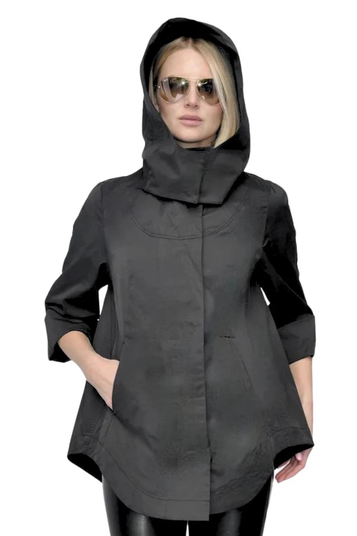 Women’s wool coat with button details -Nia Jacket