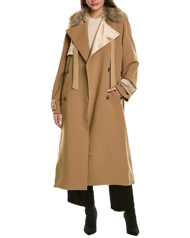 Women’s oversized coats for relaxed style -Adrienne Landau Trench Coat