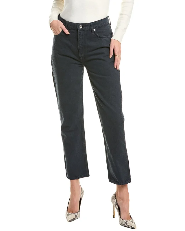 Women’s satin pants for luxurious feel -rag & bone Wren Deep Sea Slim Jean