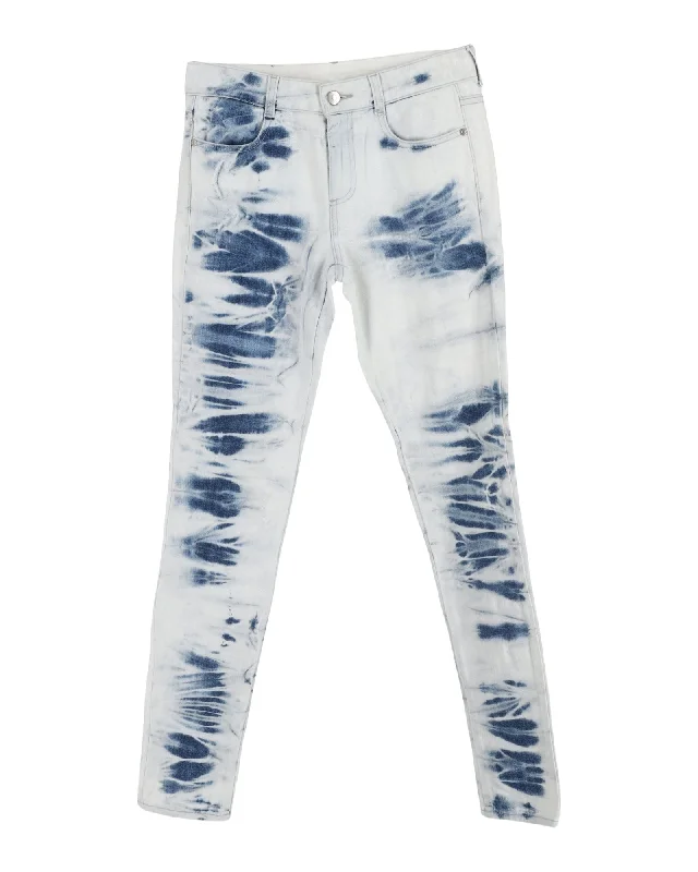 Women’s pleated pants for structured style -Stella McCartney Mid-Rise Jeans in Light Blue Cotton