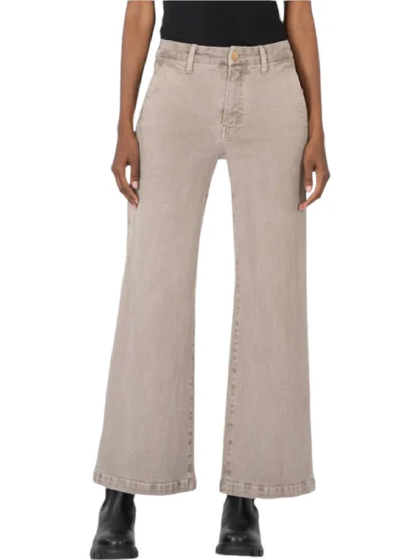 Women’s palazzo pants for boho chic look -Meg High Rise Ab Fab Jeans In Coffee