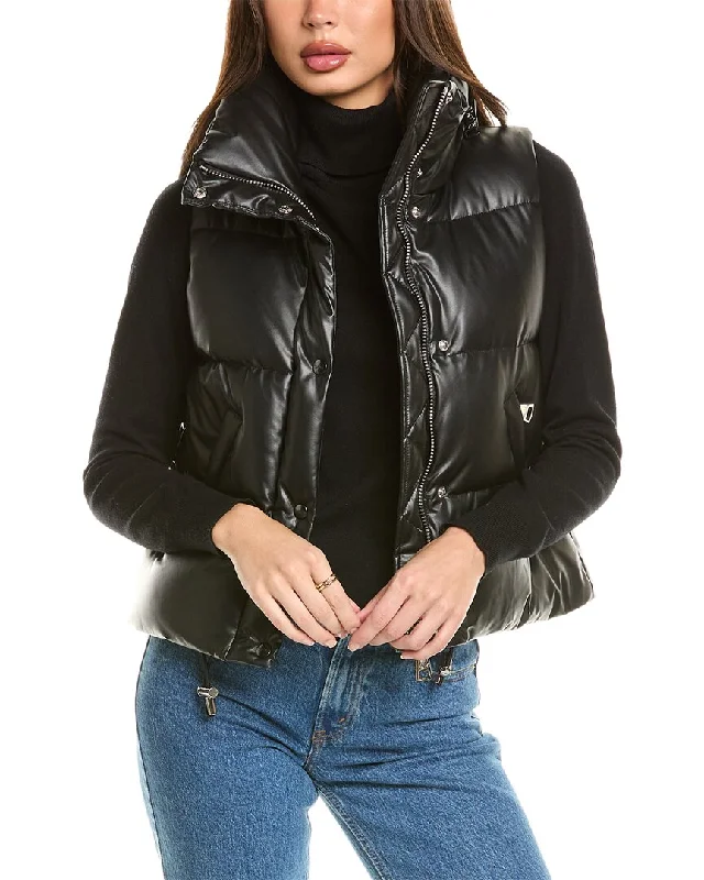 Women’s plush coats for cozy, cold weather -SAM. Down Vest