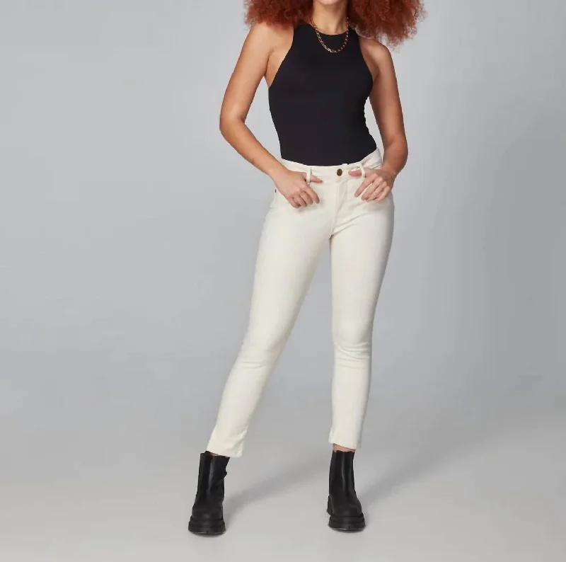 Women’s ankle pants for versatile styling -High Waist Skinny Jean In Ivory