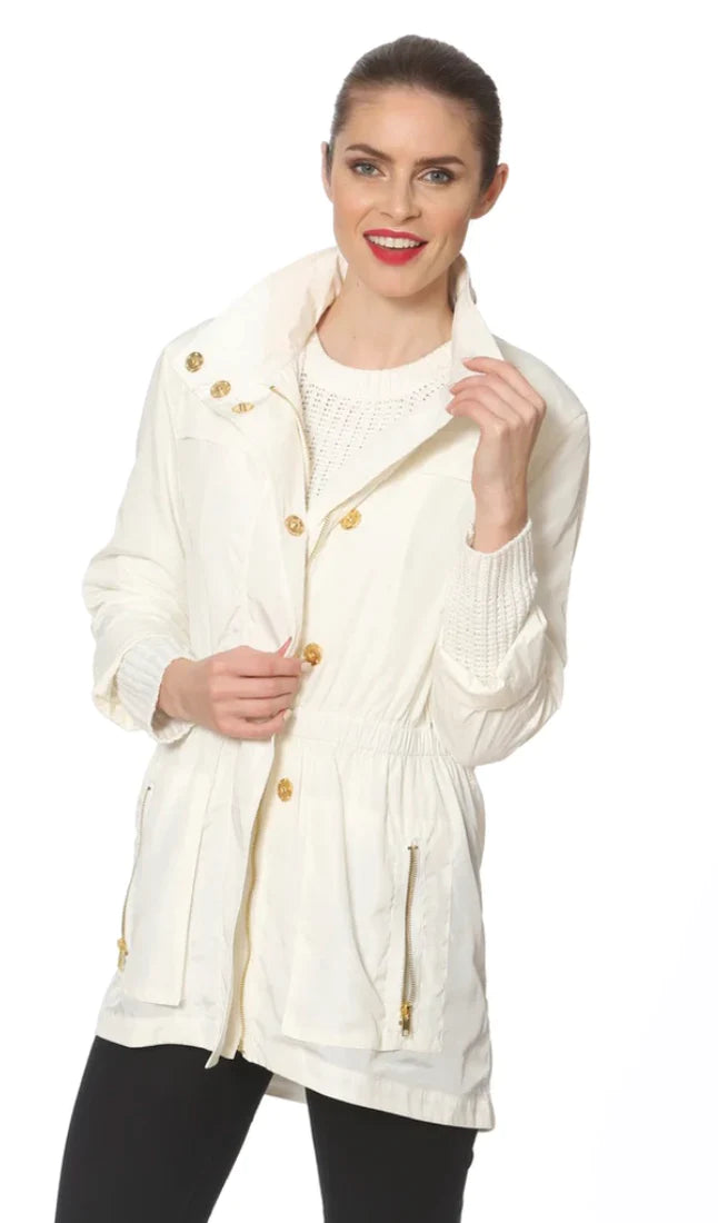 Women’s military coats for bold fashion -Anna Jacket - All White