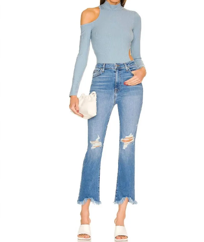 Women’s denim jeans for casual outfits -River High Rise Straight In Distressed Melrose