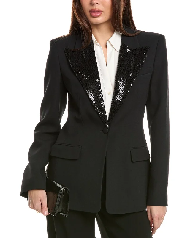 Women’s bomber jackets and coats for sporty chic -Michael Kors Sable Embellished Georgina Blazer