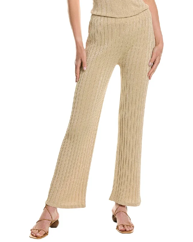 Women’s elegant trousers for evening events -Surf Gypsy Metallic Rib Pant