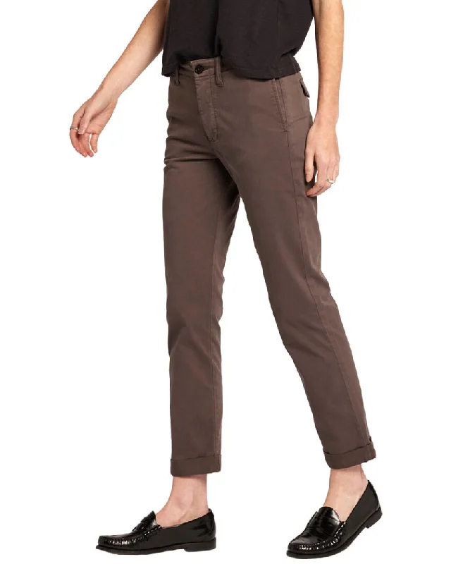 Women’s paperbag pants for chic silhouette -Current/Elliott The Captain Slim Straight Trouser