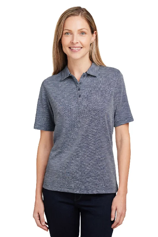 Women’s tops with cap sleeves for summer style -Nautica Womens Sun Surfer Short Sleeve Polo Shirt - Vintage Navy Blue