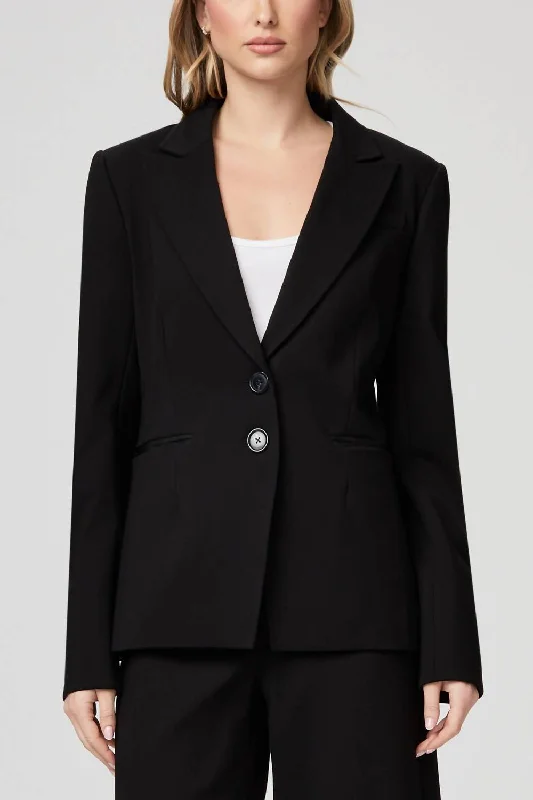 Women’s military coats for bold fashion -Chelsee Blazer In Black