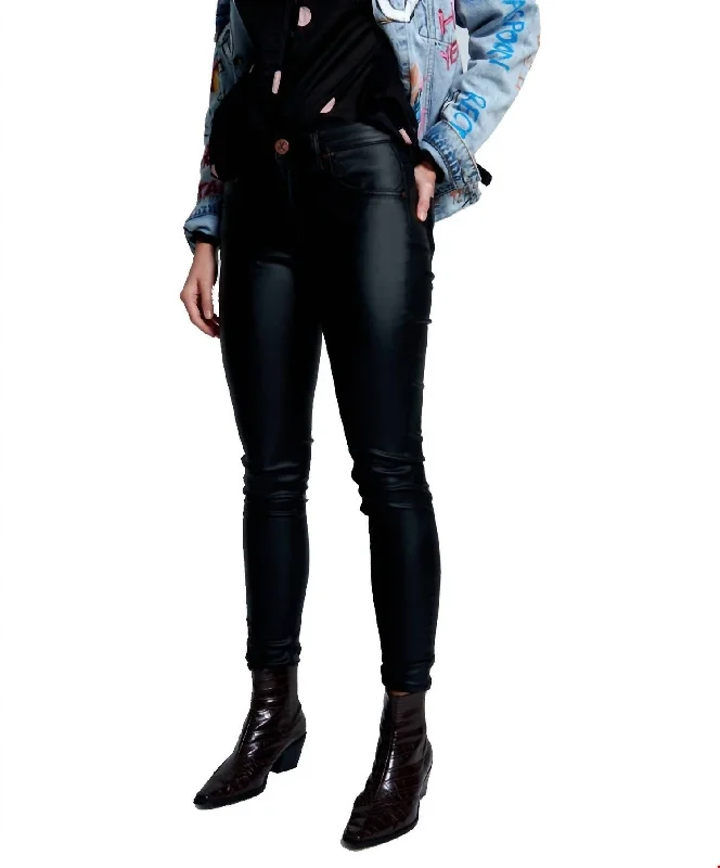 Women’s printed wide-leg pants for trendy vibe -Wet Black Freebirds Ii High Waist Skinny Jeans