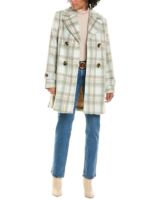 Women’s cropped coats for modern style -Sam Edelman Semi A-Line Coat