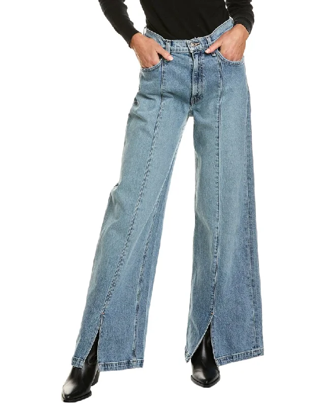 Women’s knee-length pants for summer comfort -HUDSON Jeans James Caribbean Breeze High-Rise Wide Leg Jean