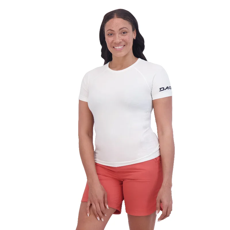 Women’s tops with satin finish for luxe look -Seamless Tee Women's - White